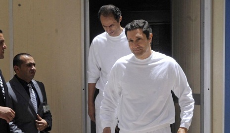 Officials say 2 sons of Egypt`s Mubarak freed from prison